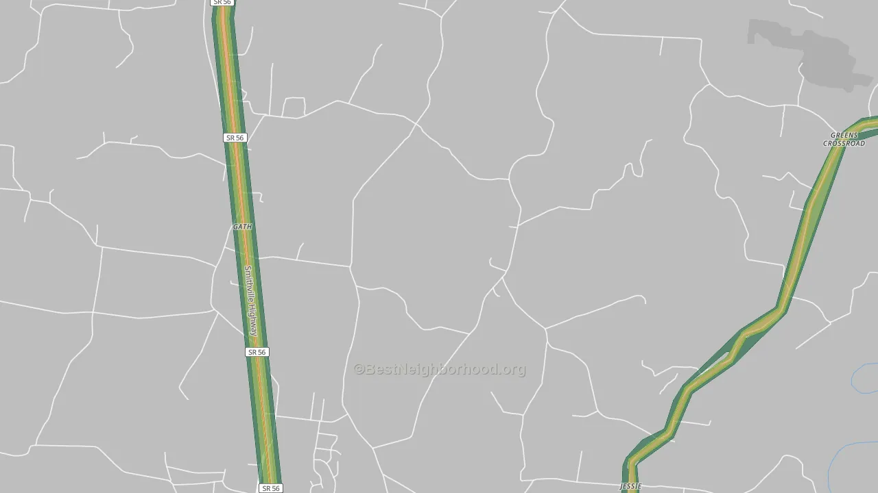 Gath, TN Map of Noise Levels in Gath