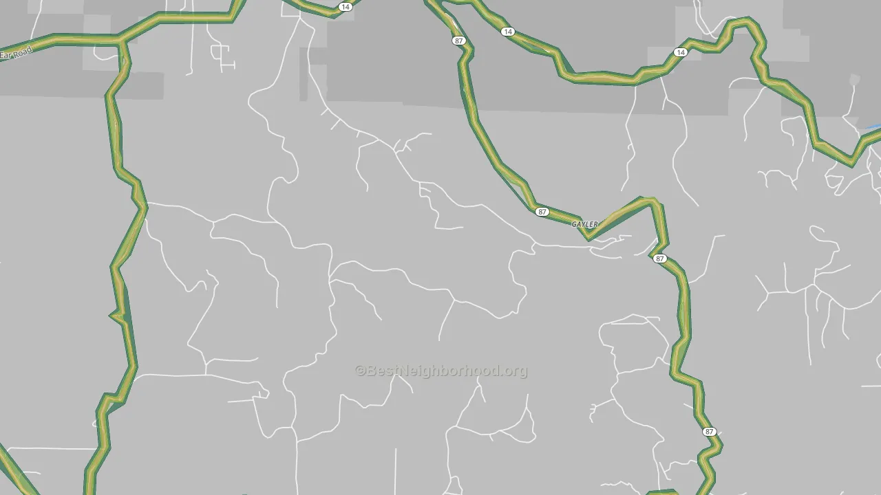 Gayler, AR Map of Noise Levels in Gayler