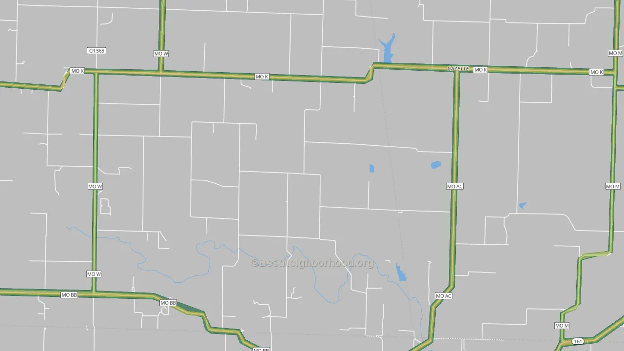 Gazette, MO Map of Noise Levels in Gazette