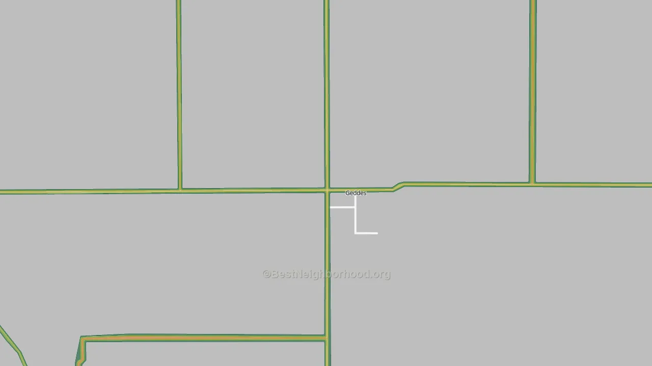 Geddes, SD Map of Noise Levels in Geddes
