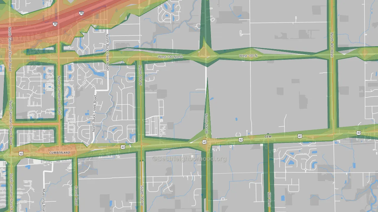 Gem, IN Map of Noise Levels in Gem