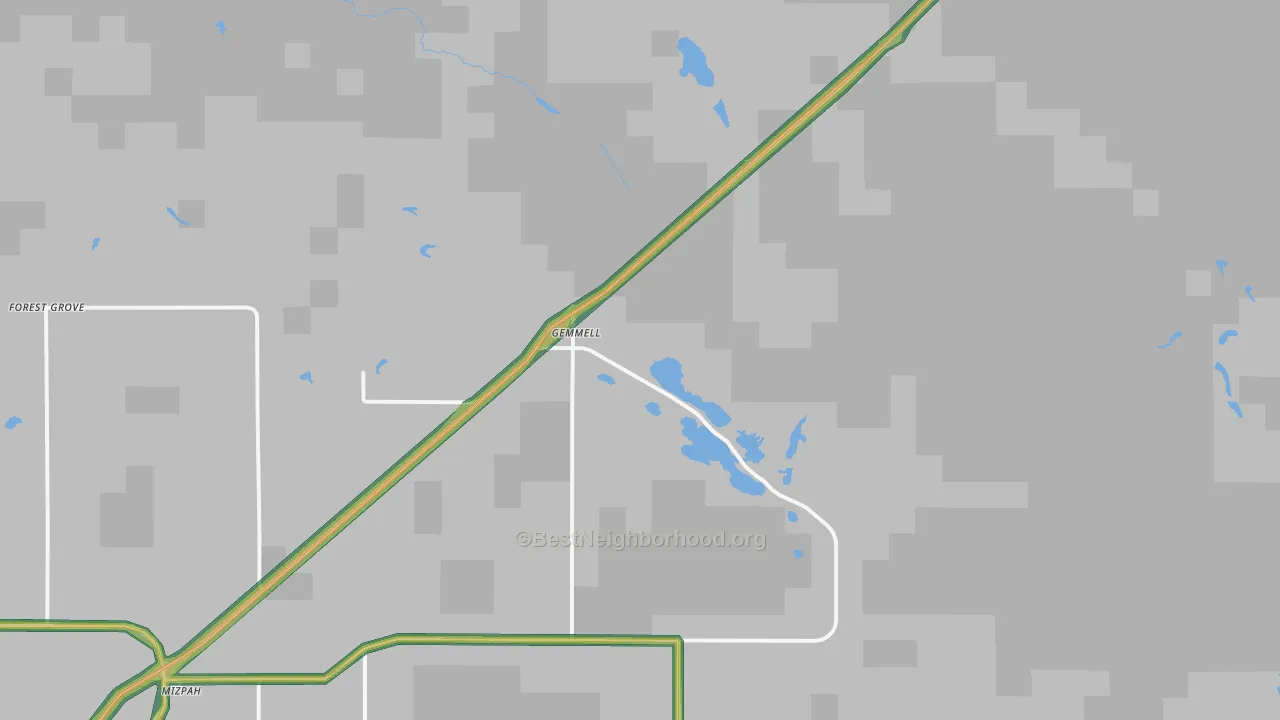 Gemmell, MN Map of Noise Levels in Gemmell
