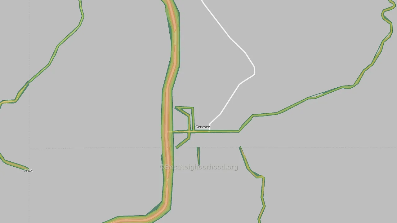 Genesee, ID Map of Noise Levels in Genesee