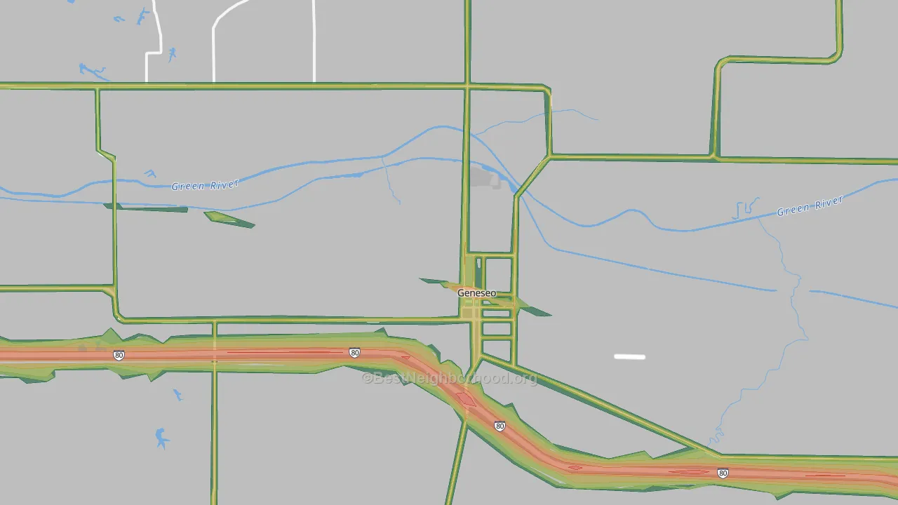 Geneseo, IL Map of Noise Levels in Geneseo