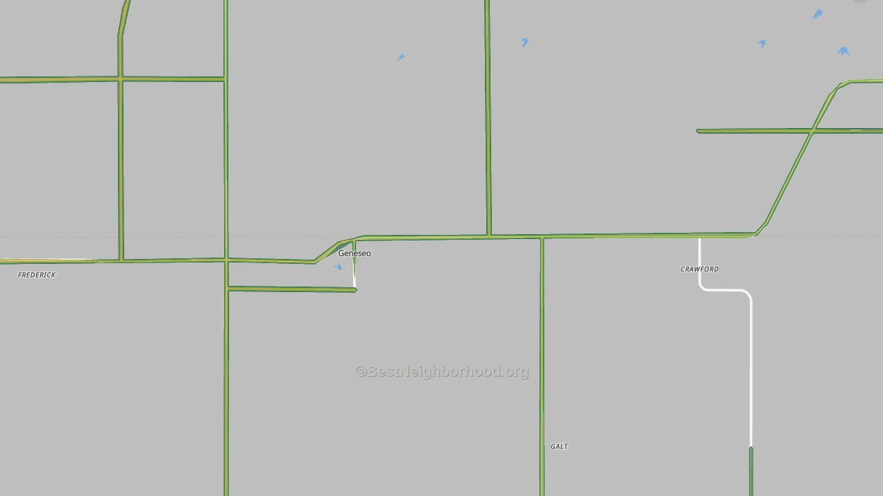 Geneseo, KS Map of Noise Levels in Geneseo