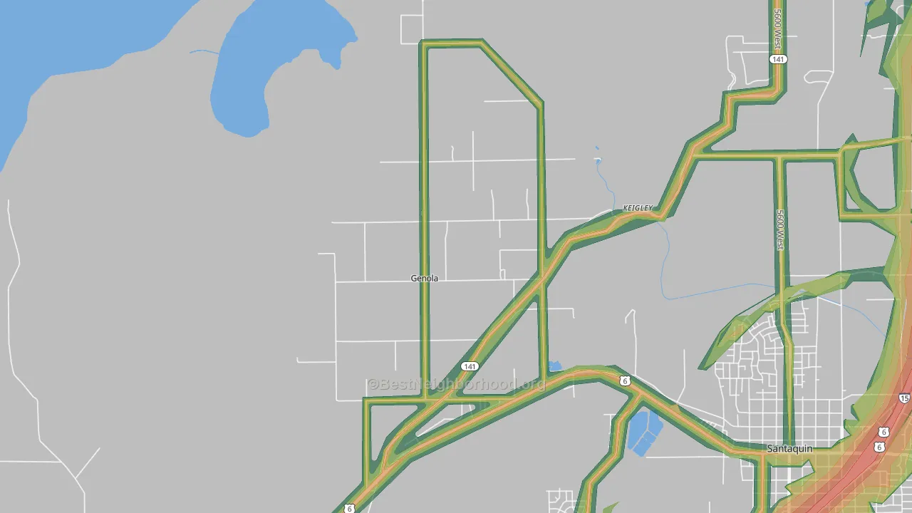 Genola, UT Map of Noise Levels in Genola