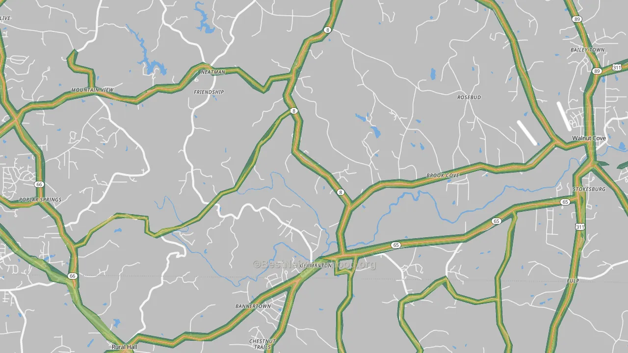 Germanton, NC Map of Noise Levels in Germanton