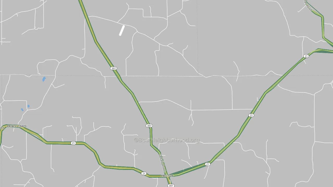 Gholson, MS Map of Noise Levels in Gholson