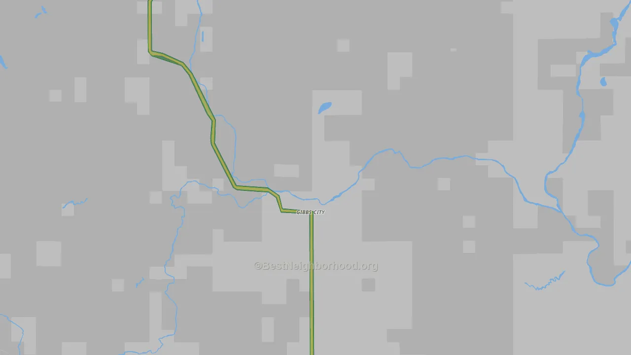 Gibbs City, MI Map of Noise Levels in Gibbs City