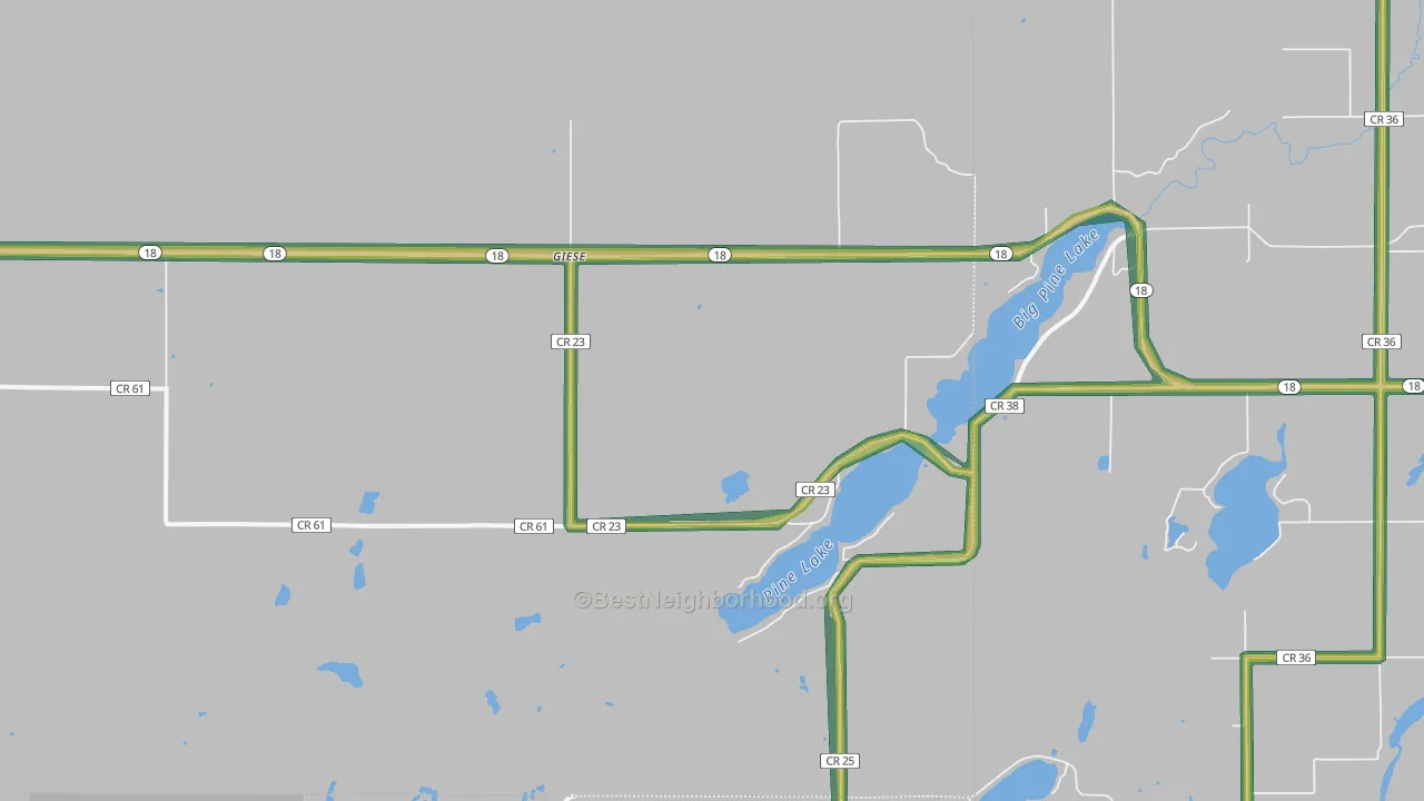 Giese, MN Map of Noise Levels in Giese