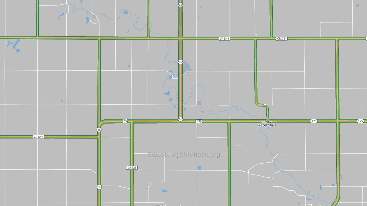 Gifford, IA Map of Noise Levels in Gifford