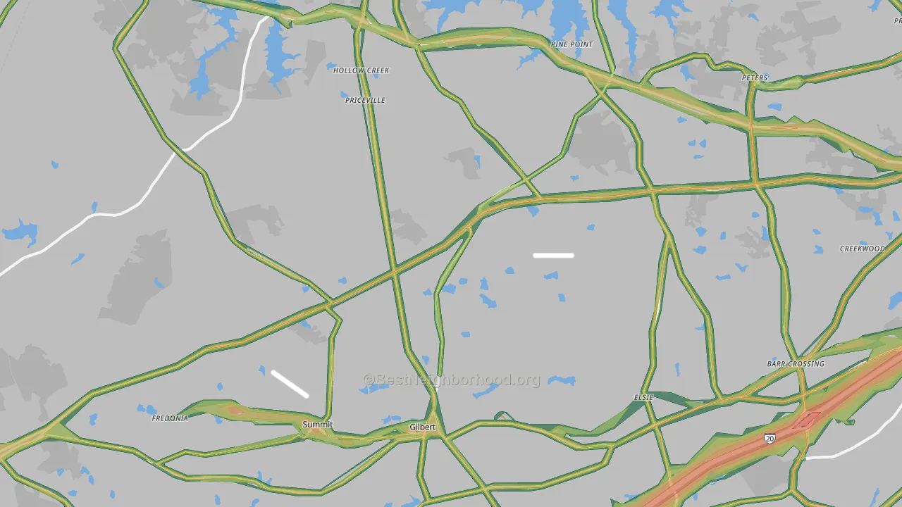 Gilbert, SC Map of Noise Levels in Gilbert