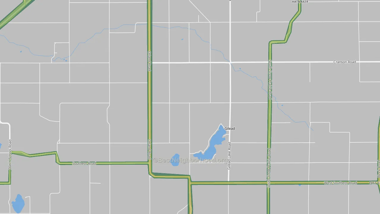 Gilead, MI Map of Noise Levels in Gilead