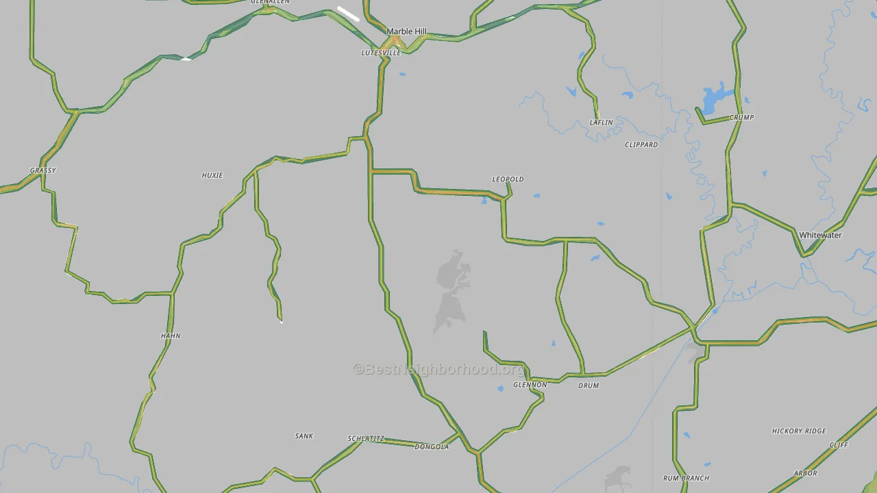 Gipsy, MO Map of Noise Levels in Gipsy