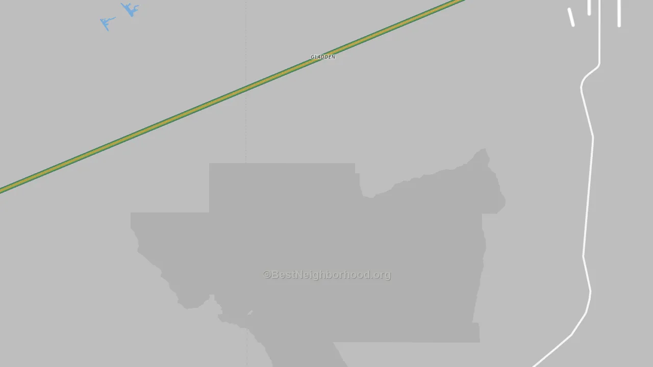 Gladden, AZ Map of Noise Levels in Gladden