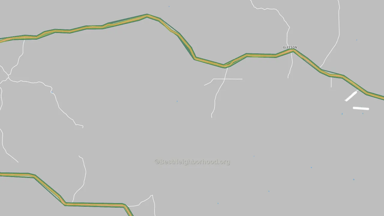 Gleeson, AZ Map of Noise Levels in Gleeson