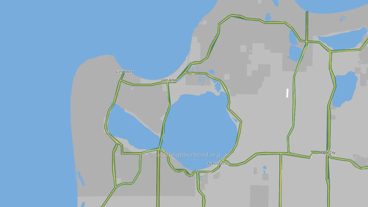 Glen Arbor, MI Map of Noise Levels in Glen Arbor