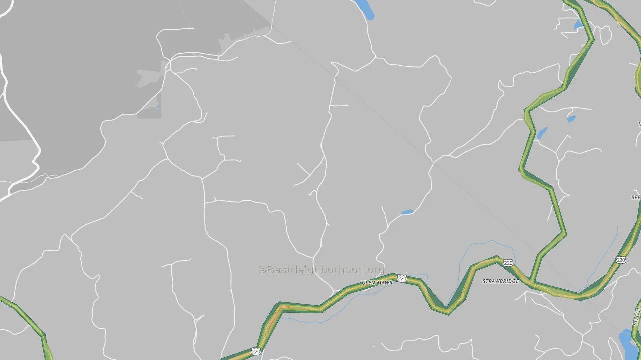 Glen Mawr, PA Map of Noise Levels in Glen Mawr
