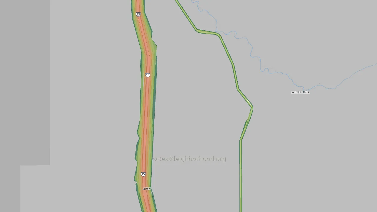 Glen, MT Map of Noise Levels in Glen