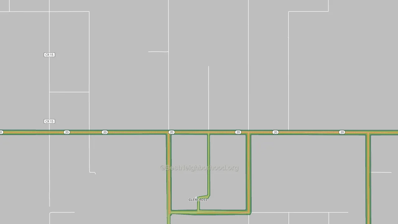 Glencross, SD Map of Noise Levels in Glencross
