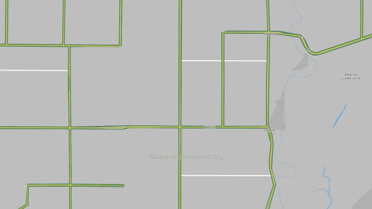 Glenn, CA Map of Noise Levels in Glenn