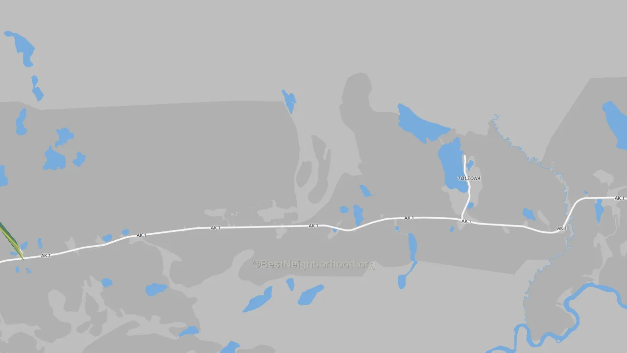 Glennallen, AK Map of Noise Levels in Glennallen
