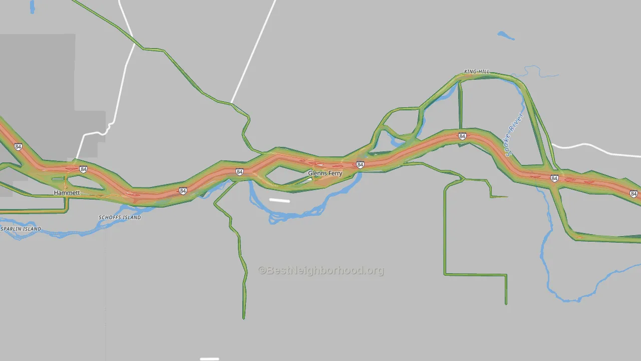 Glenns Ferry, ID Map of Noise Levels in Glenns Ferry