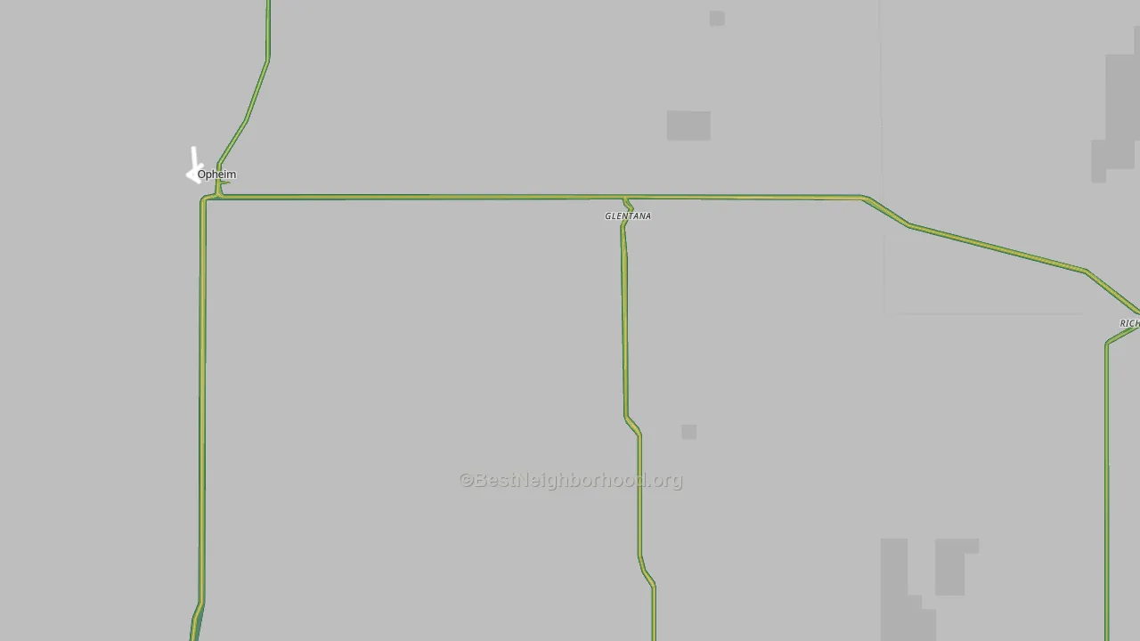Glentana, MT Map of Noise Levels in Glentana