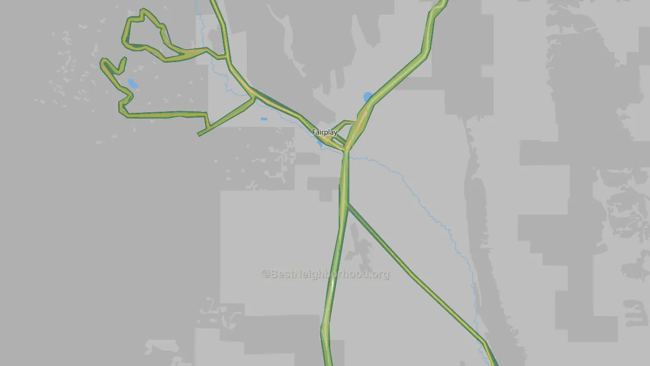 Glentivar, CO Map of Noise Levels in Glentivar
