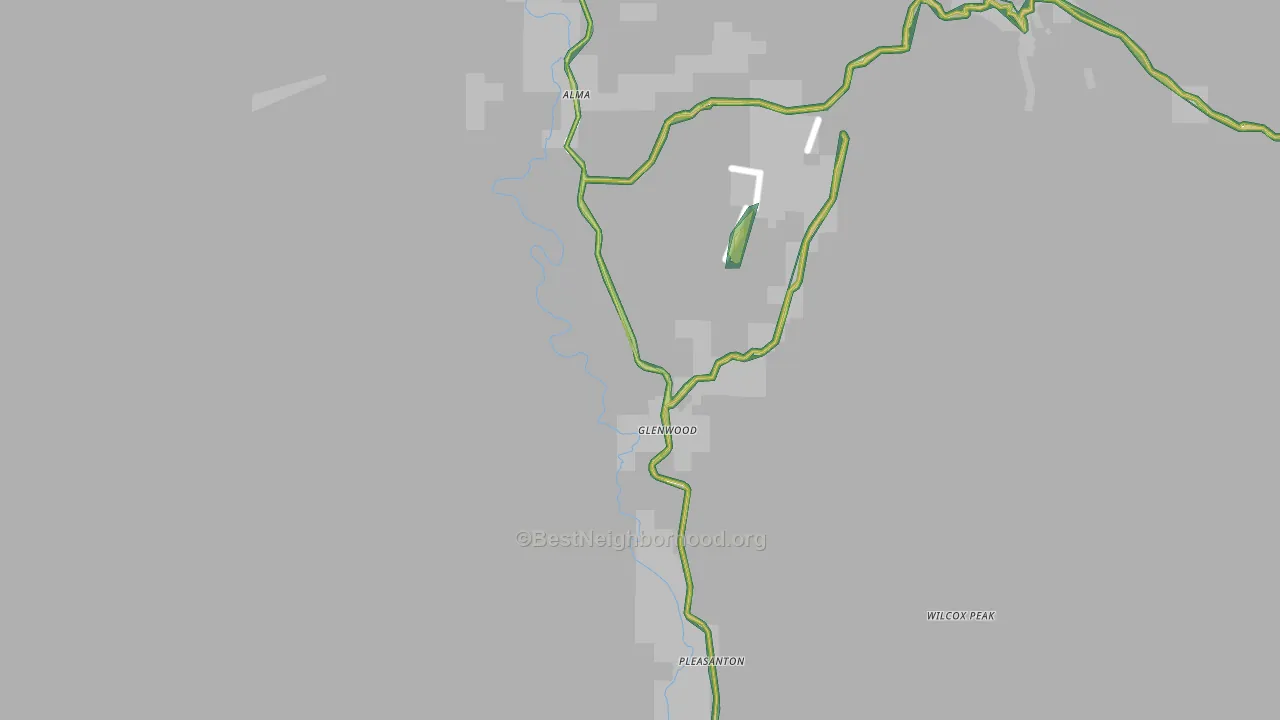 Glenwood, NM Map of Noise Levels in Glenwood