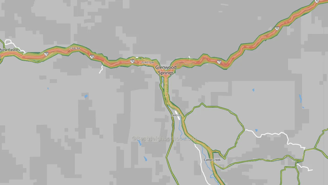 Glenwood Springs, CO Map of Noise Levels in Glenwood Springs