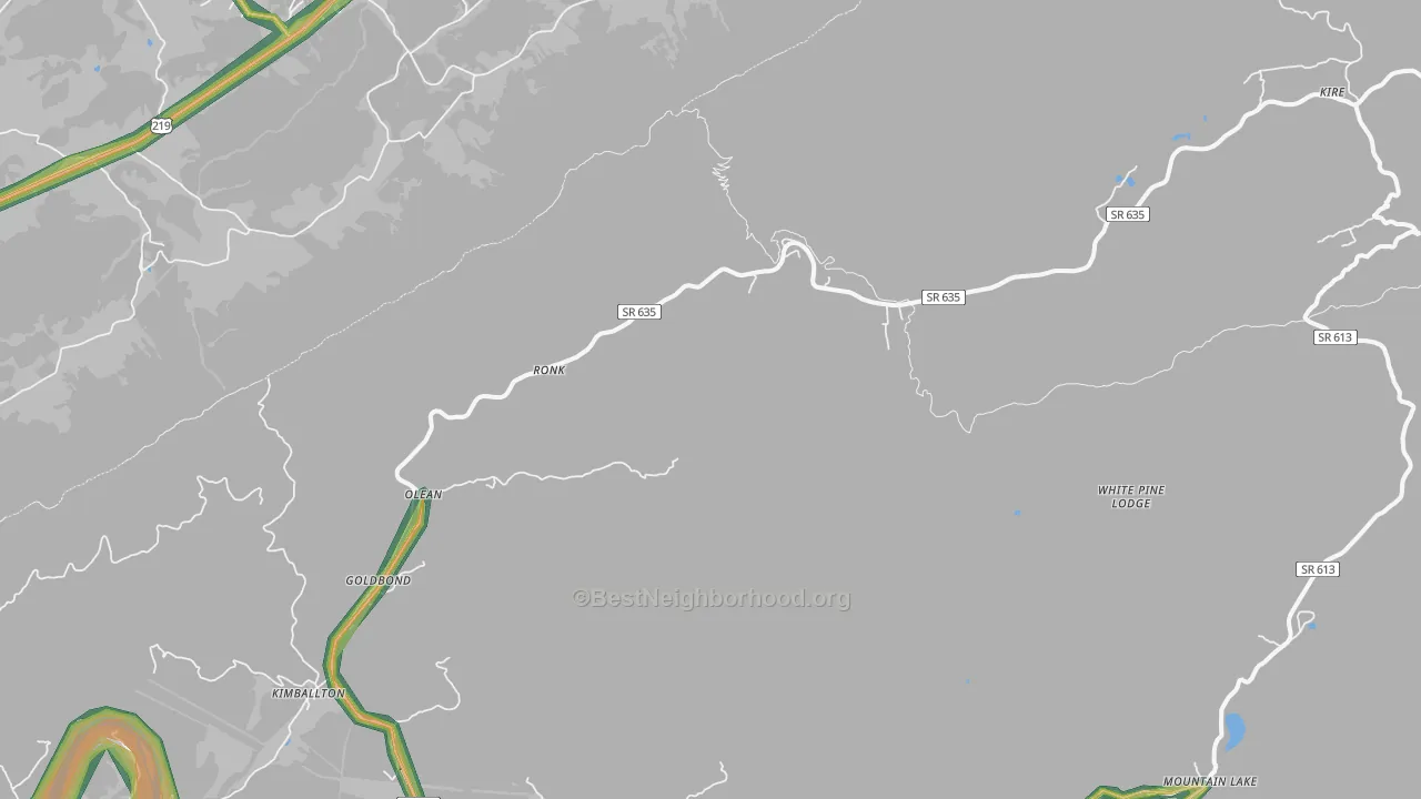 Goldbond, VA Map of Noise Levels in Goldbond