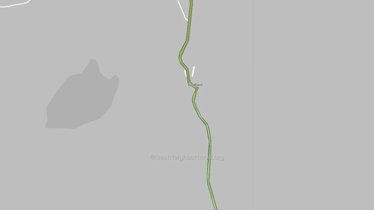 Goldfield, NV Map of Noise Levels in Goldfield