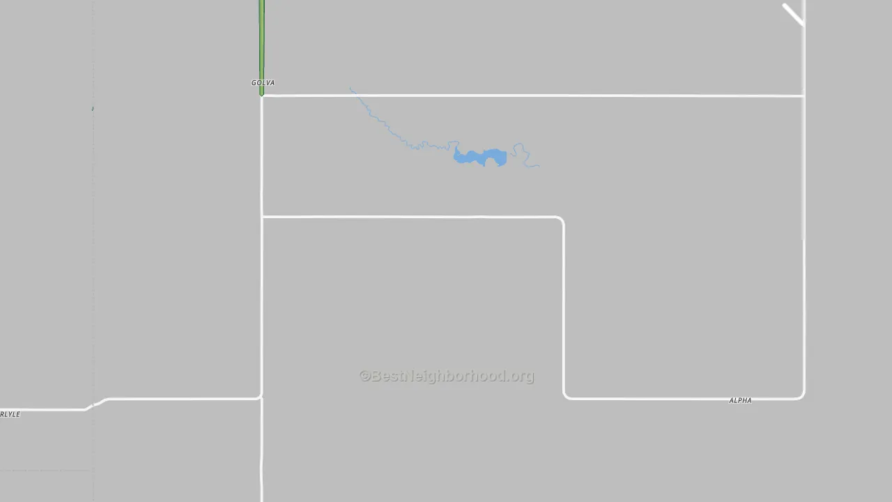 Golva, ND Map of Noise Levels in Golva