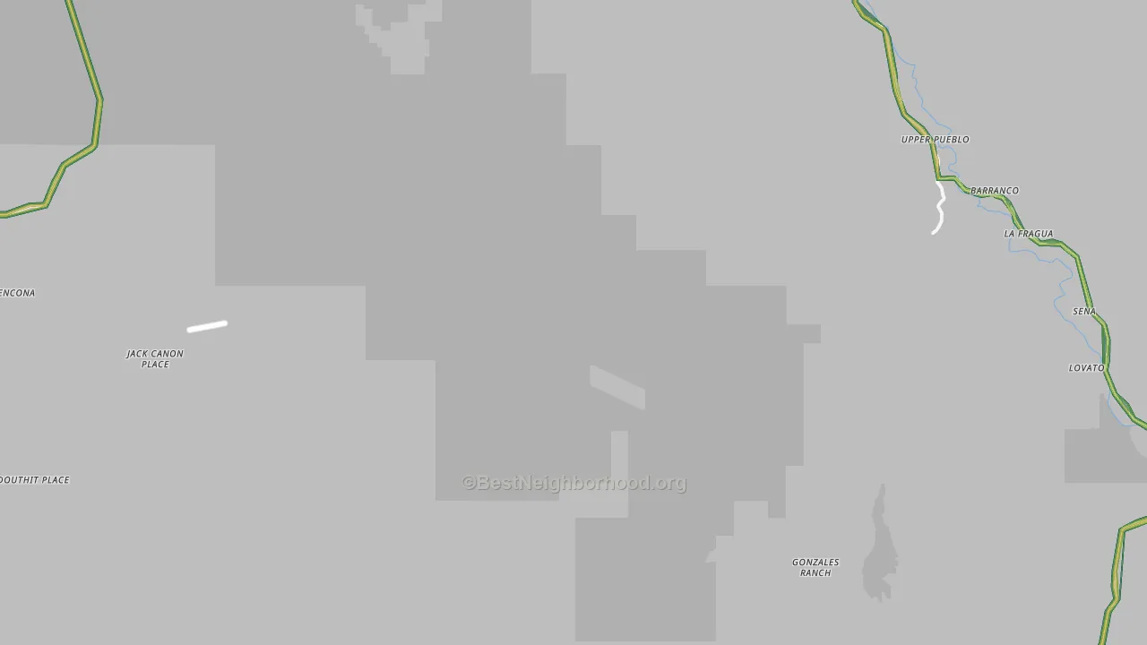 Gonzales Ranch, NM Map of Noise Levels in Gonzales Ranch