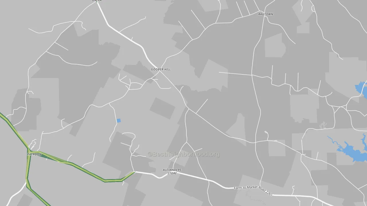 Goober Hill, TX Map of Noise Levels in Goober Hill