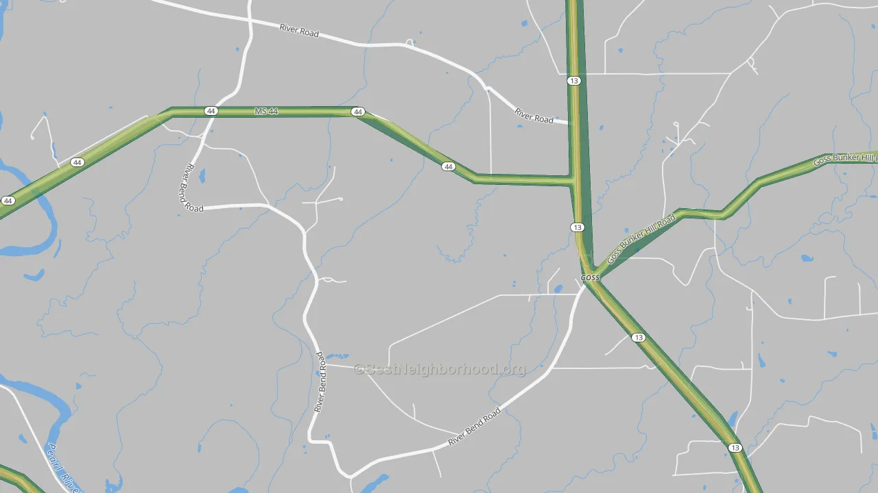 Goss, MS Map of Noise Levels in Goss