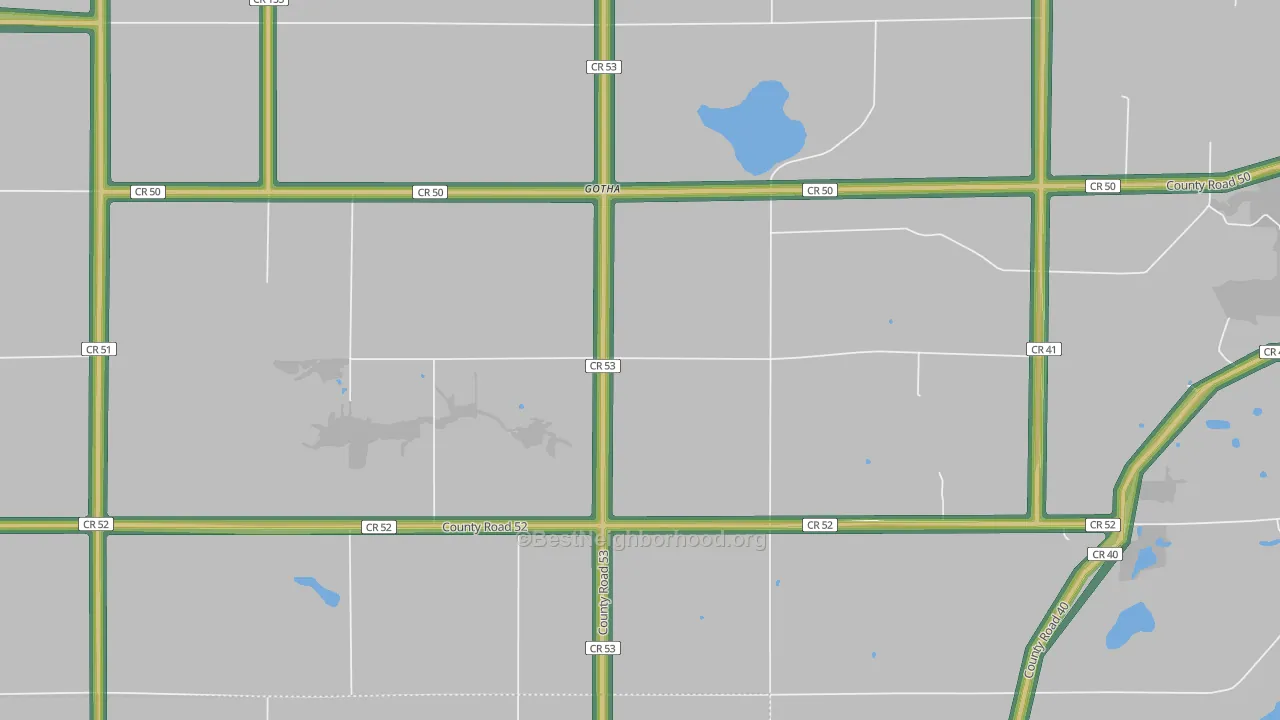 Gotha, MN Map of Noise Levels in Gotha