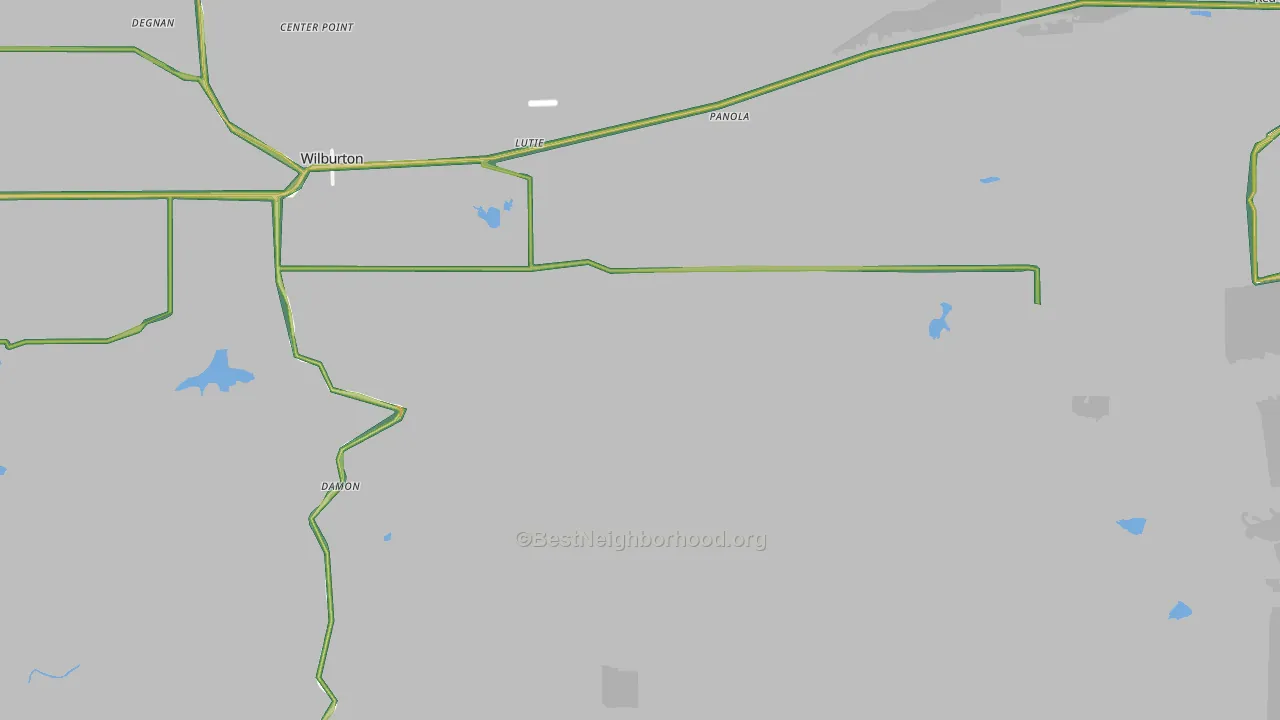 Gowen, OK Map of Noise Levels in Gowen