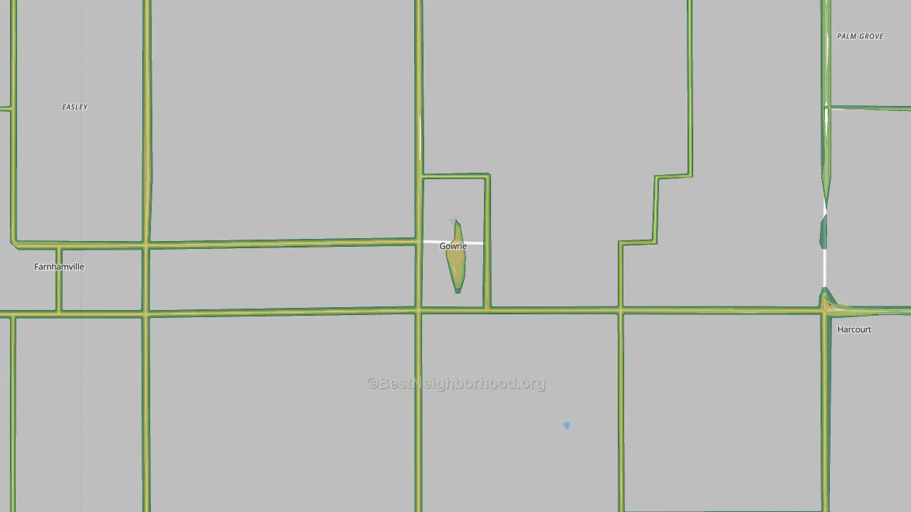 Gowrie, IA Map of Noise Levels in Gowrie