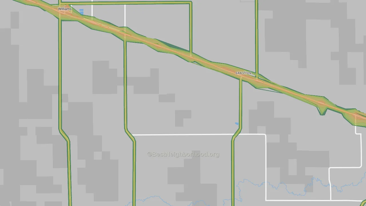 Graceton, MN Map of Noise Levels in Graceton