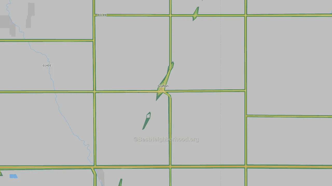 Grafton, IA Map of Noise Levels in Grafton