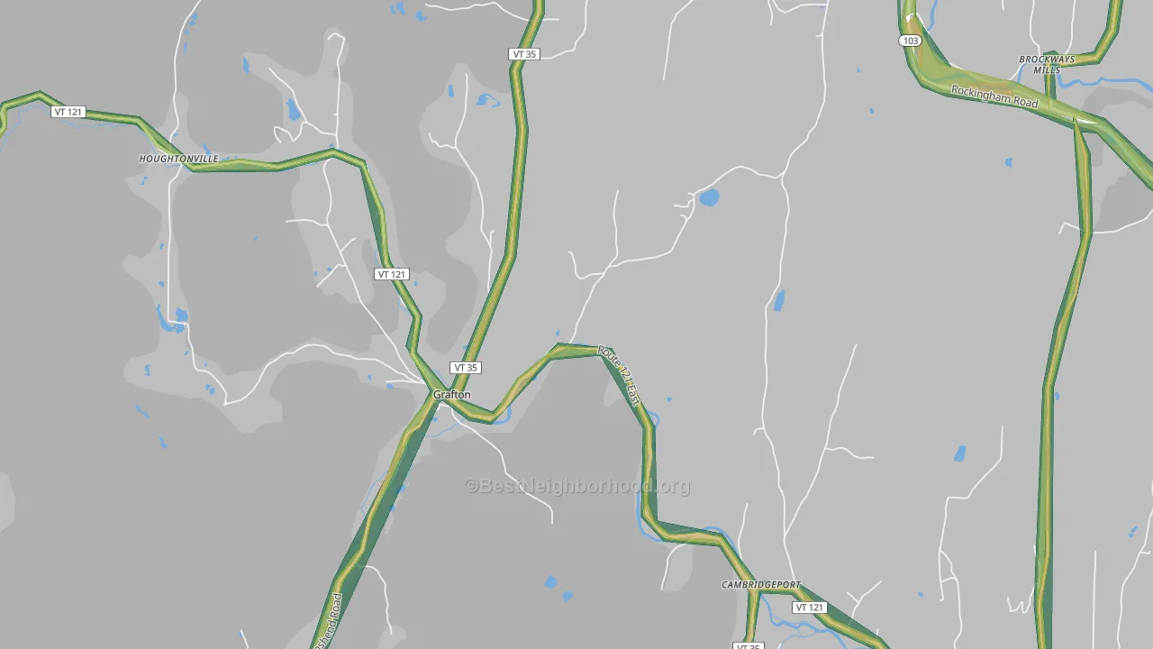 Grafton, VT Map of Noise Levels in Grafton