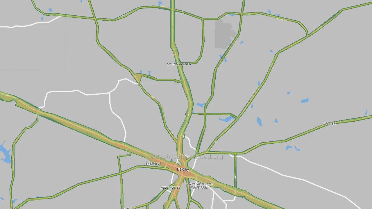 Graham, GA Map of Noise Levels in Graham