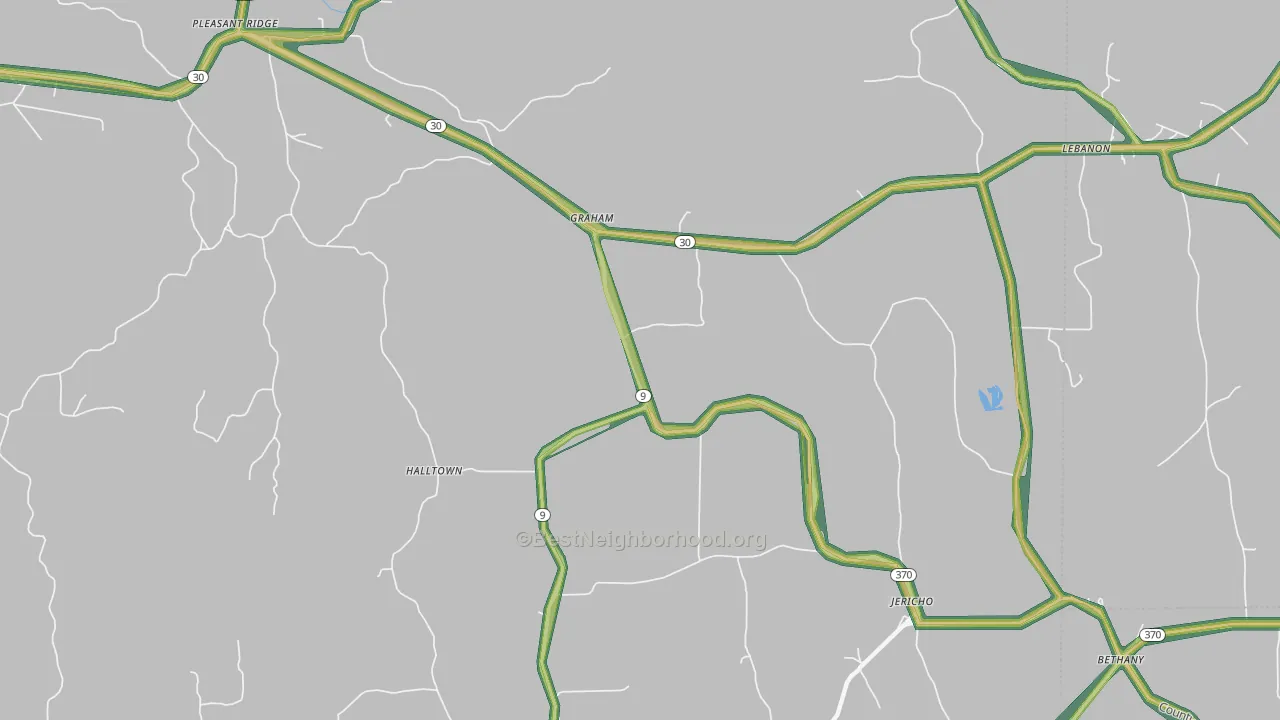 Graham, MS Map of Noise Levels in Graham