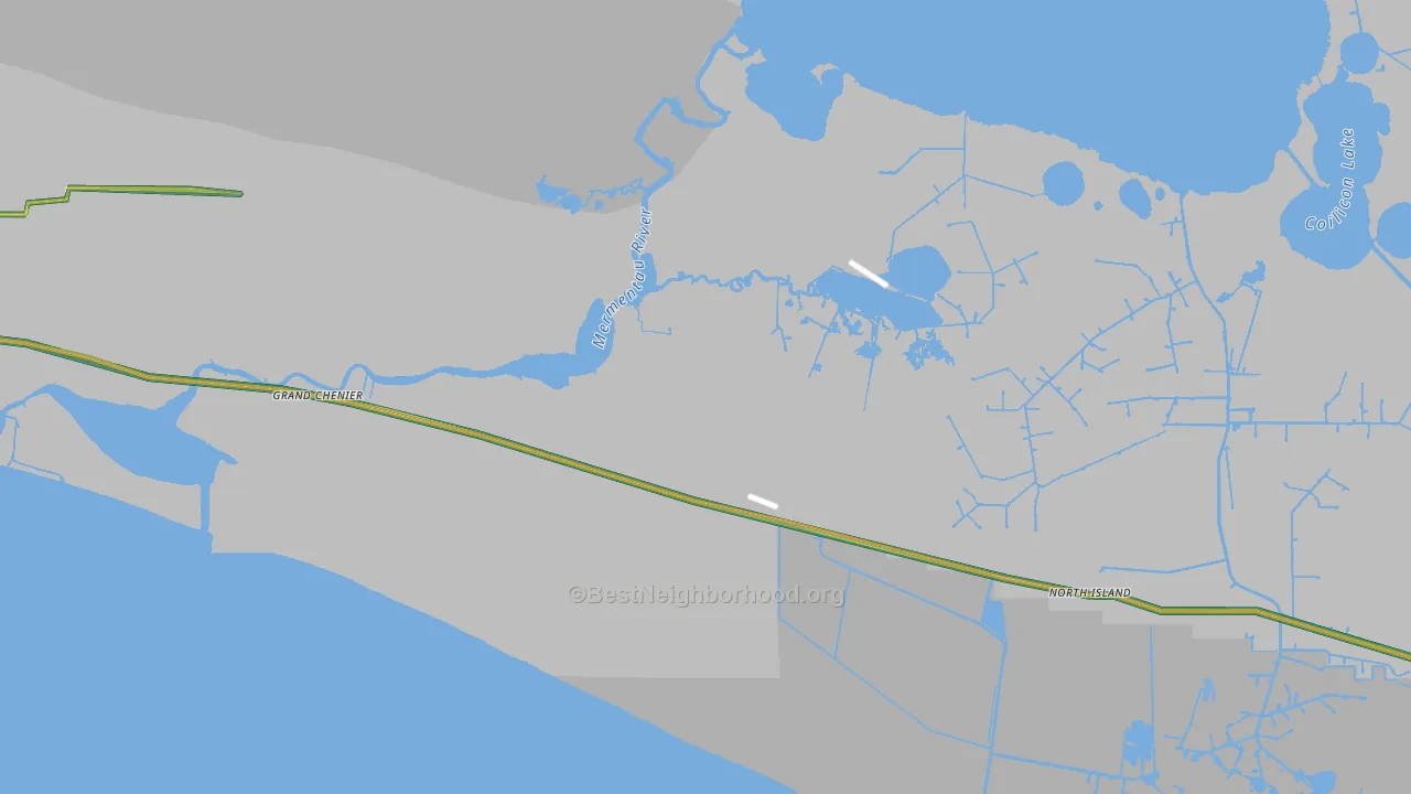Grand Chenier, LA Map of Noise Levels in Grand Chenier