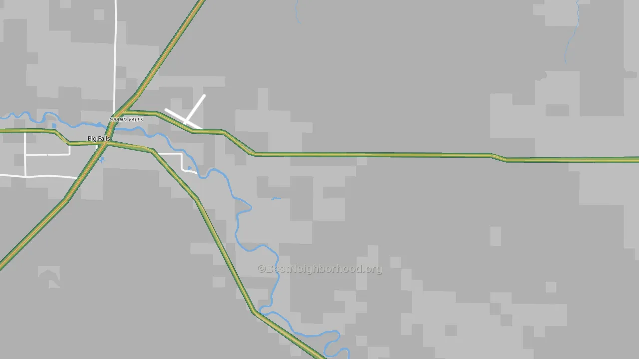 Grand Falls, MN Map of Noise Levels in Grand Falls
