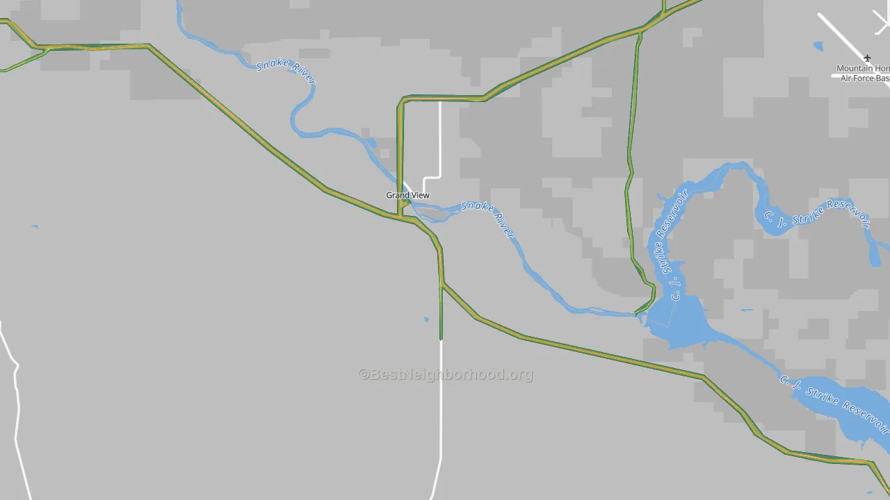 Grand View, ID Map of Noise Levels in Grand View