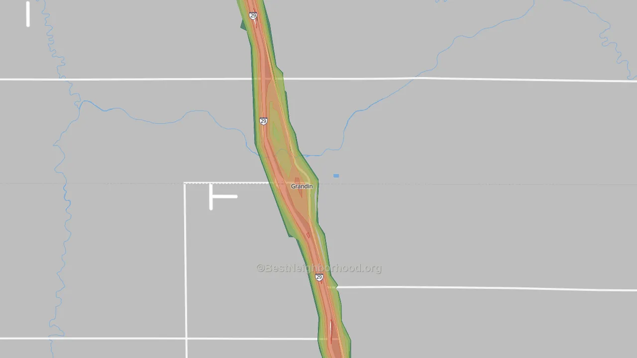 Grandin, ND Map of Noise Levels in Grandin