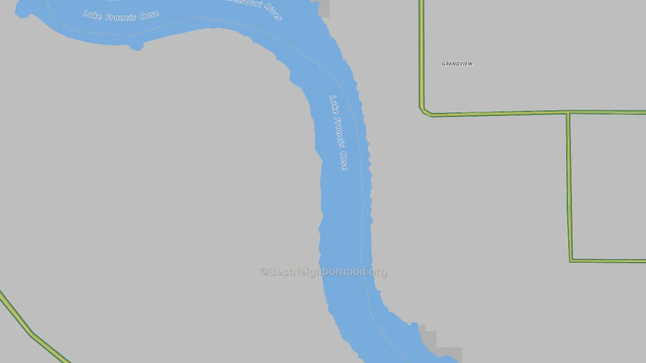 Grandview, SD Map of Noise Levels in Grandview